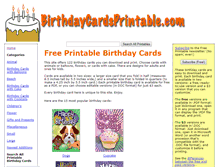 Tablet Screenshot of birthdaycardsprintable.com